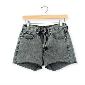Edwin Cut Off Denim Shorts 26 Mint Distressed Raw Hem Casual Summer NWT